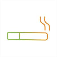 belo ícone de vetor de linha de cigarro