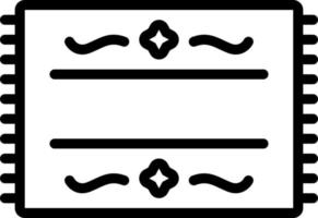 ícone de linha para tapetes vetor