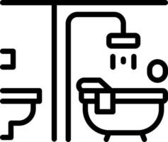 ícone de linha para banheiro vetor