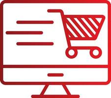 ícone de vetor de compras online