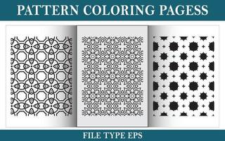 página de coloração floral padrão preto e branco vetor