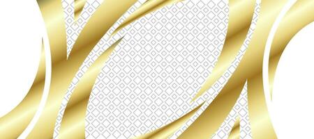 vetor de papel de parede de design de fundo branco quadrado de redemoinhos dourados