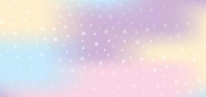 lindo kawaii doce pastel multicolorido com fundo vetorial gráfico de estrelas vetor