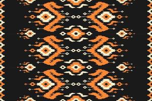 arte ikat étnica abstrata. padrão sem emenda em tribal. impressão de ornamento geométrico asteca. vetor