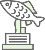 design de ícone de vetor de troféu de pesca