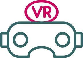 ícone de vetor de óculos de realidade virtual