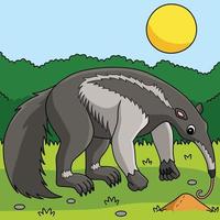 ilustração de desenho animado animal tamanduá gigante vetor