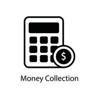 ícone de estilo de negócios e finanças de contorno de vetor de coleção de dinheiro. eps 10