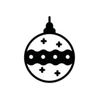 ícone do vetor de decoração ilustração de estilo sólido de Natal. eps 10