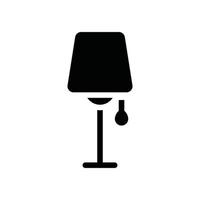 ícone de vetor de lâmpada de chão sólido eps 10 arquivo