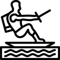 design de ícone de vetor de esqui aquático