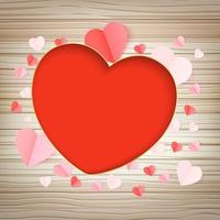feliz dia dos namorados fundo com um coração rosa em fundo rosa. símbolos vetoriais de amor para mulheres felizes, mães, dia dos namorados e designs de cartões de saudação de aniversário. vetor