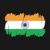 vetor de pincel de bandeira da índia
