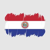 vetor de escova de bandeira do paraguai