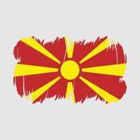 vetor de escova de bandeira da macedônia do norte