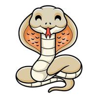 desenho de cobra monóculo albino bonito vetor