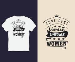 design de camiseta de tipografia feminina com vetor