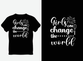 design de camiseta de tipografia feminina com vetor