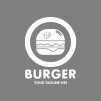 logotipo do hambúrguer, logotipo de fast-food de ilustração, emblema, rótulo. design vintage de hambúrguer - hambúrguer de negócios vetor