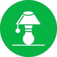 ícone de vetor de lâmpada de mesa