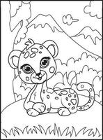 desenhos de animais selvagens para colorir para crianças vetor