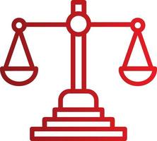 ícone de vetor de escala de justiça