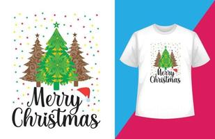 design de camiseta de natal vetor