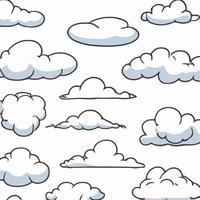 coleção de nuvens vetoriais ícone de conjunto de nuvens vetor