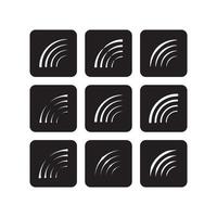 conjunto de ícones pretos wifi. ilustração vetorial wi-fi vetor