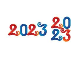 design de texto do ano novo 2023. logotipo 2023 vetor