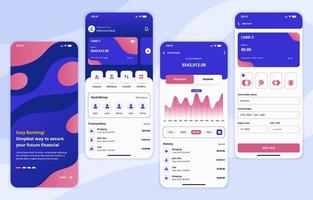 projetos de aplicativos bancários móveis vetor