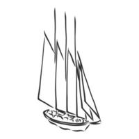 desenho vetorial de veleiro vetor