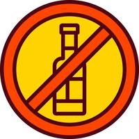 nenhum ícone de vetor de álcool