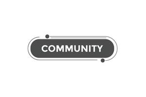 modelos de banner da web de botão da comunidade. ilustração vetorial vetor