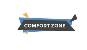modelos de banner da web de botão de zona de conforto. ilustração vetorial vetor