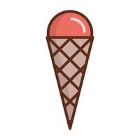 ícone de casquinha de sorvete, adequado para uma ampla gama de projetos criativos digitais. vetor