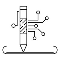 ícone de serviços de escrita, adequado para uma ampla gama de projetos criativos digitais. vetor