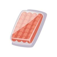 carne, ilustração vetorial de salsicha, design gráfico. vetor