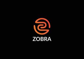 zobra resumo z letra letras modernas design de logotipo vetor