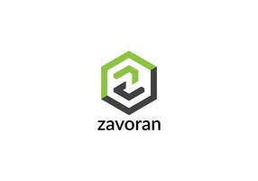 zavoran abstrato letra z letras modernas design de logotipo vetor