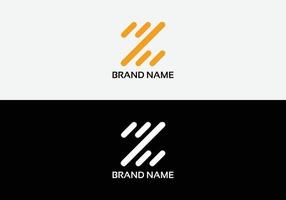 design de logotipo moderno de letras z abstratas vetor