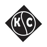 design de logotipo de carta kc em fundo branco. kc conceito criativo do logotipo da carta inicial. design de letras kc. vetor