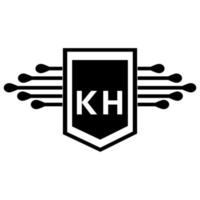 design de logotipo de letra kh.kh design de logotipo de letra kh inicial criativa. kh conceito criativo do logotipo da letra inicial. design de letra kh. vetor
