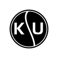 design de logotipo de letra ku.ku design de logotipo de letra ku inicial criativa. ku conceito criativo do logotipo da letra inicial. design de letras ku. vetor