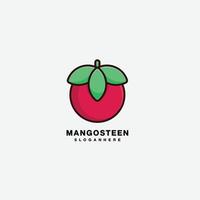 ilustração de modelo de cor de vetor de logotipo de mangostão