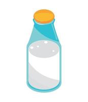 garrafa de leite isométrica vetor