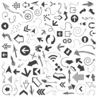 conjunto de ícones de uma seta para a internet de design vetor