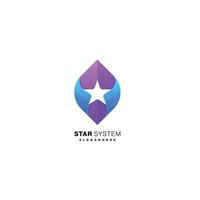 vetor de ilustração de símbolo colorido de logotipo de folha de estrela