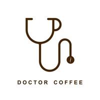 vetor de logotipo de grão de café com modelo de slogan