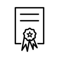 modelo de vetor de design de ícone de certificado